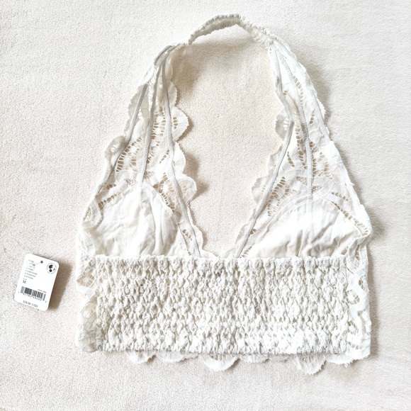 Free People One Adella Halter Lace Bralette in Ivory - Picture 8 of 10